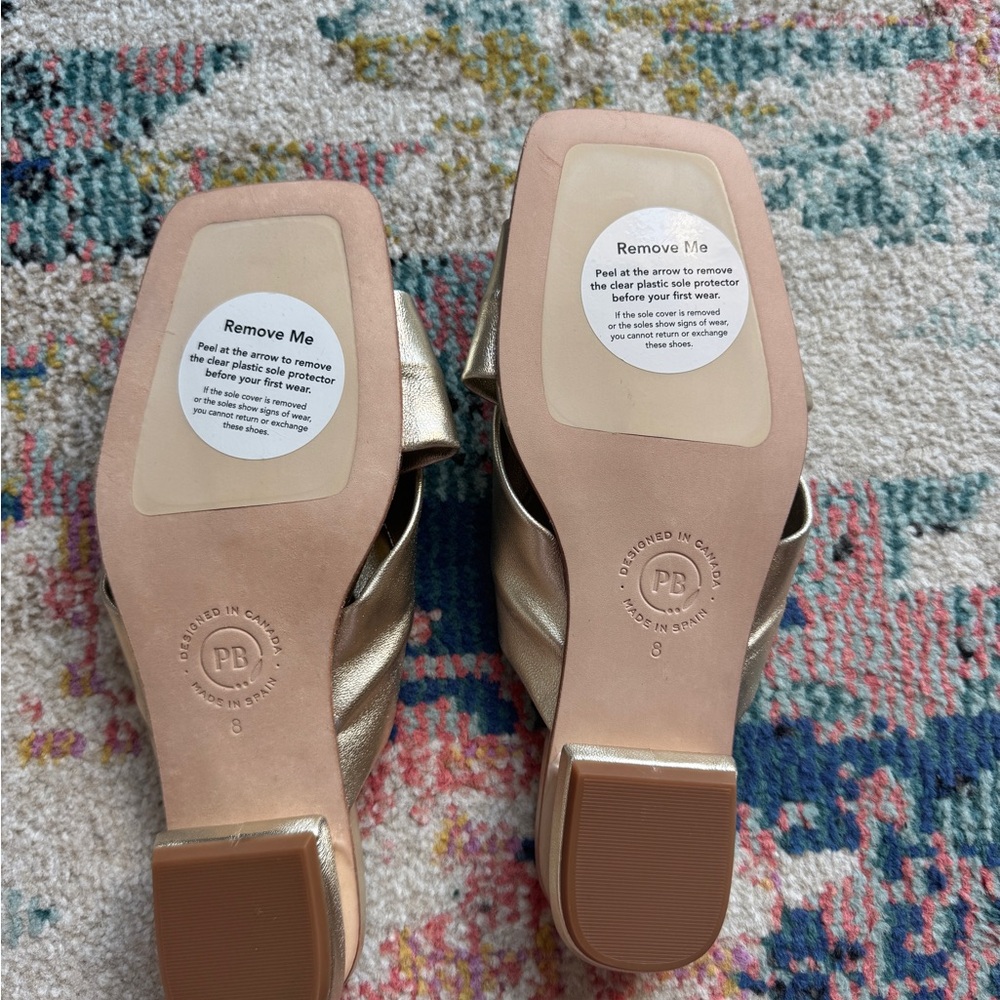 Poppy Barley Metallic Gold Women's Sandals - Picture 7 of 9